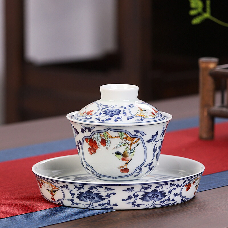 デルフト 阿蘭陀焼 ペトルスレグー フローブルー 金彩にじみ手 皿1客