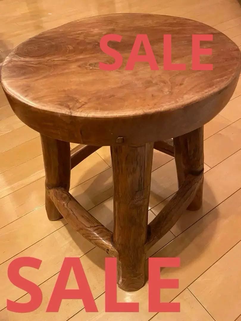 木製円形スツール 4本脚 ハンドメイド 4本脚の丸スツール - 生活アート工房オンラインショップ