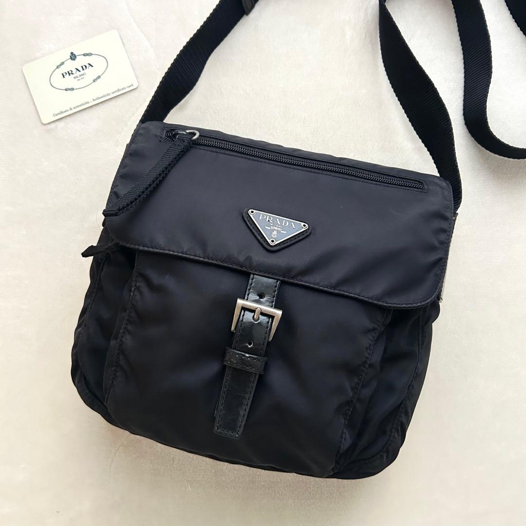 PRADA プラダ ショルダーバッグ テスート 黒