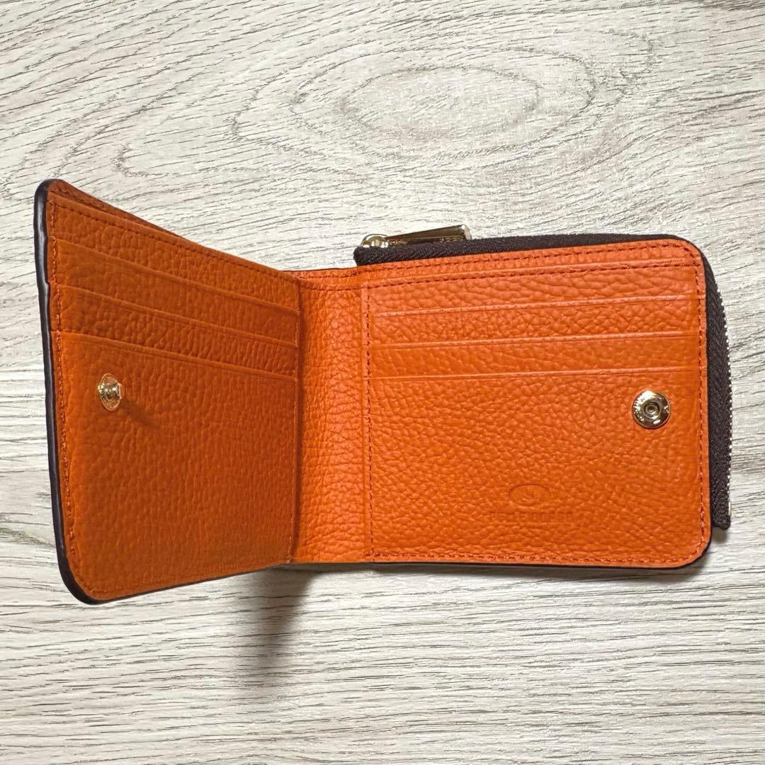 ペレボルサ PELLE BORSA 二つ折り財布 本革 ミニ財布